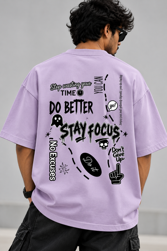 Stay Focus Oversized T-Shirt