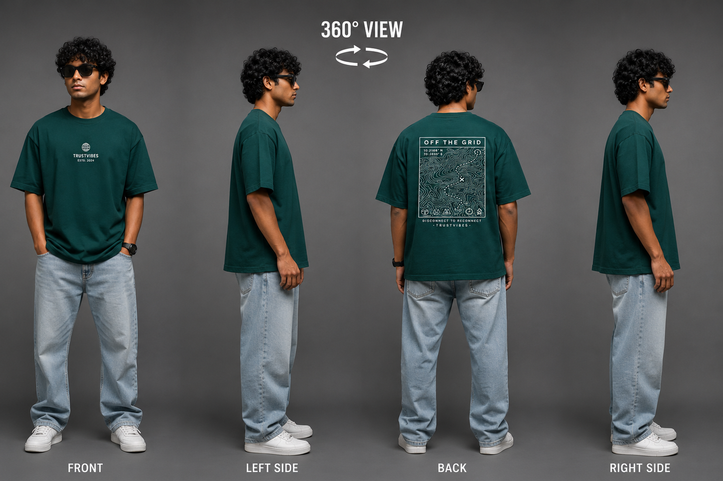 TrustVibes – Off The Grid Oversized T-Shirt