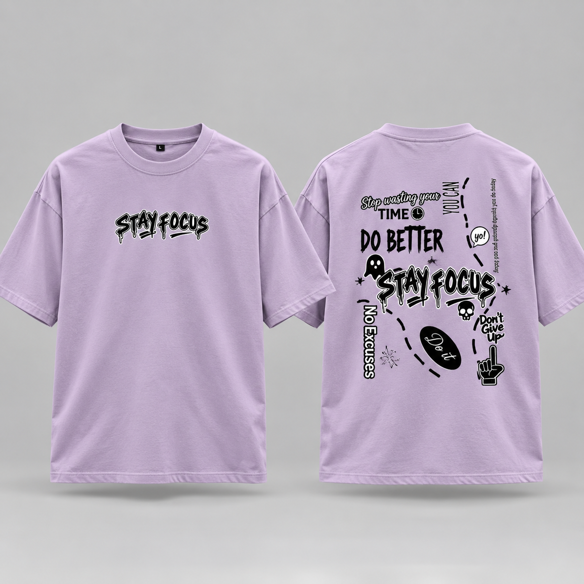 Stay Focus Oversized T-Shirt