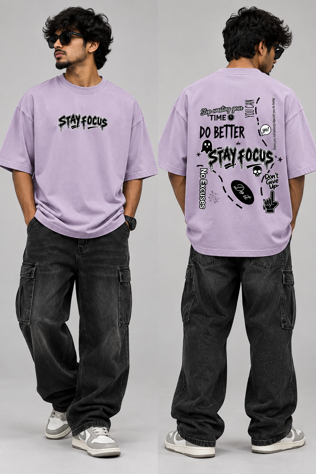 Stay Focus Oversized T-Shirt