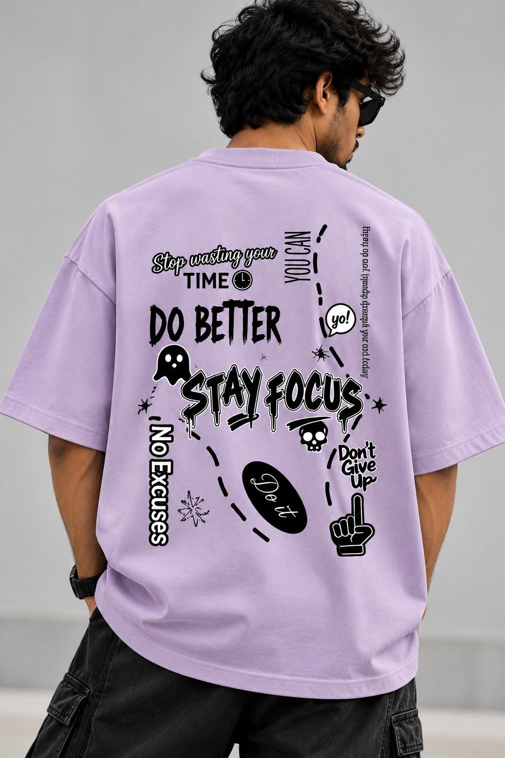 Stay Focus Oversized T-Shirt