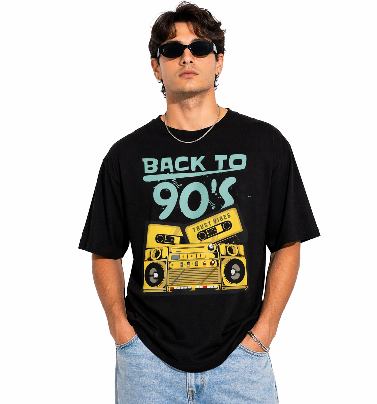 Back to 90’s Oversized T-Shirt | Premium Cotton | Unisex | Trustvibes