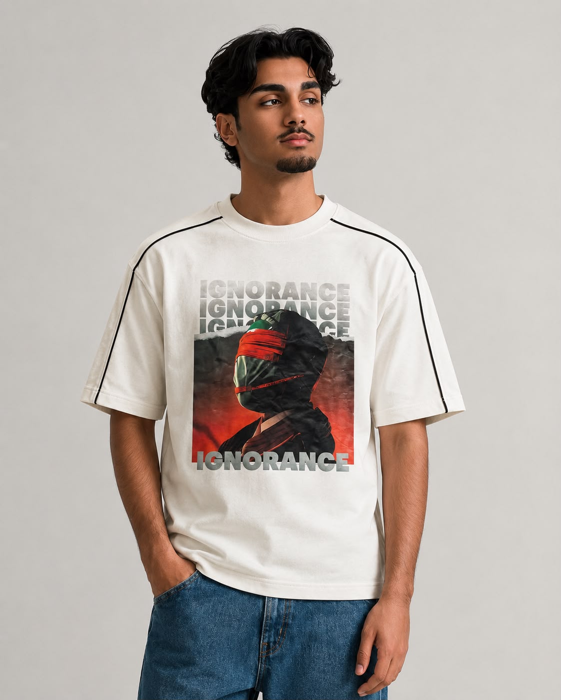 TRUST VIBES COTTON OVERSIZED T-SHIRT