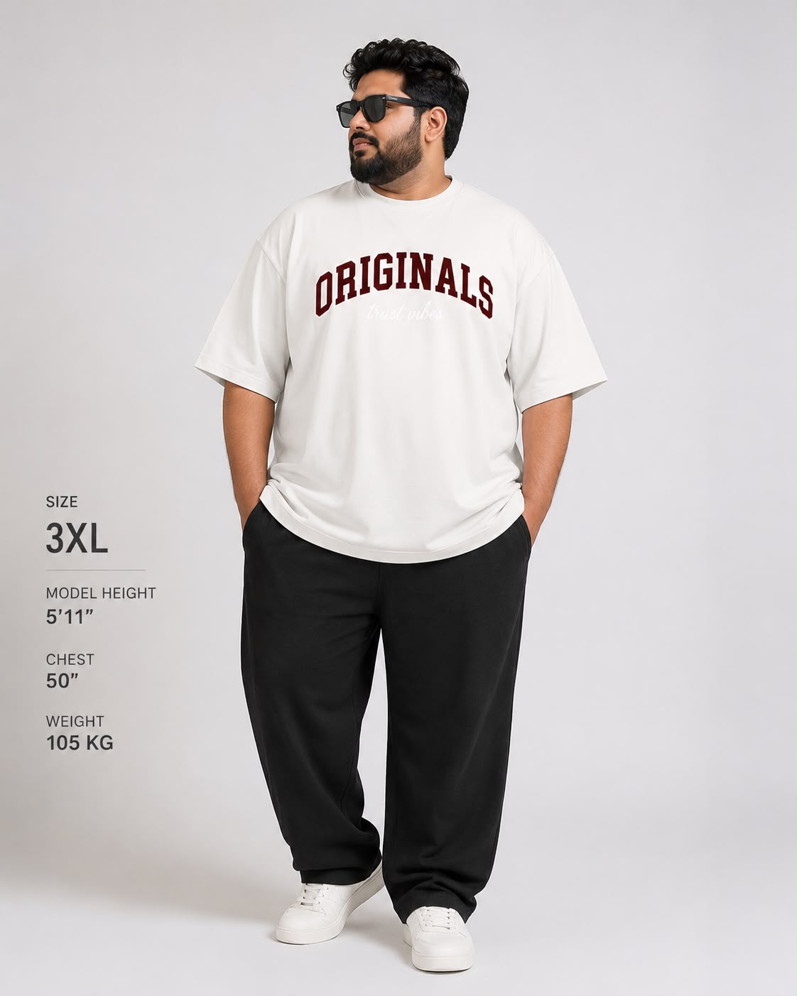 Trustvibes Originals Oversized T-Shirt – Plus Size (2XL–5XL)