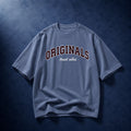 TRUST VIBES Premium Oversized T-Shirt – Originals Edition – Steel Blue