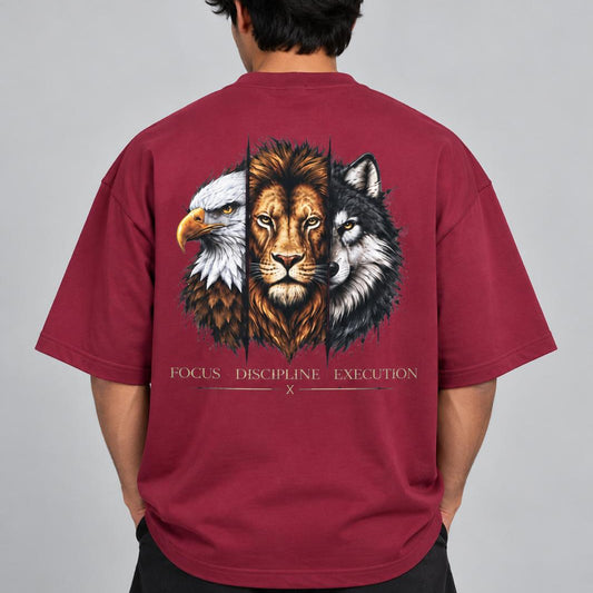 TRUSTVIBES — Focus Discipline Execution Oversized T-Shirt