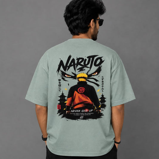 Naruto “Never Give Up” Oversized T-Shirt