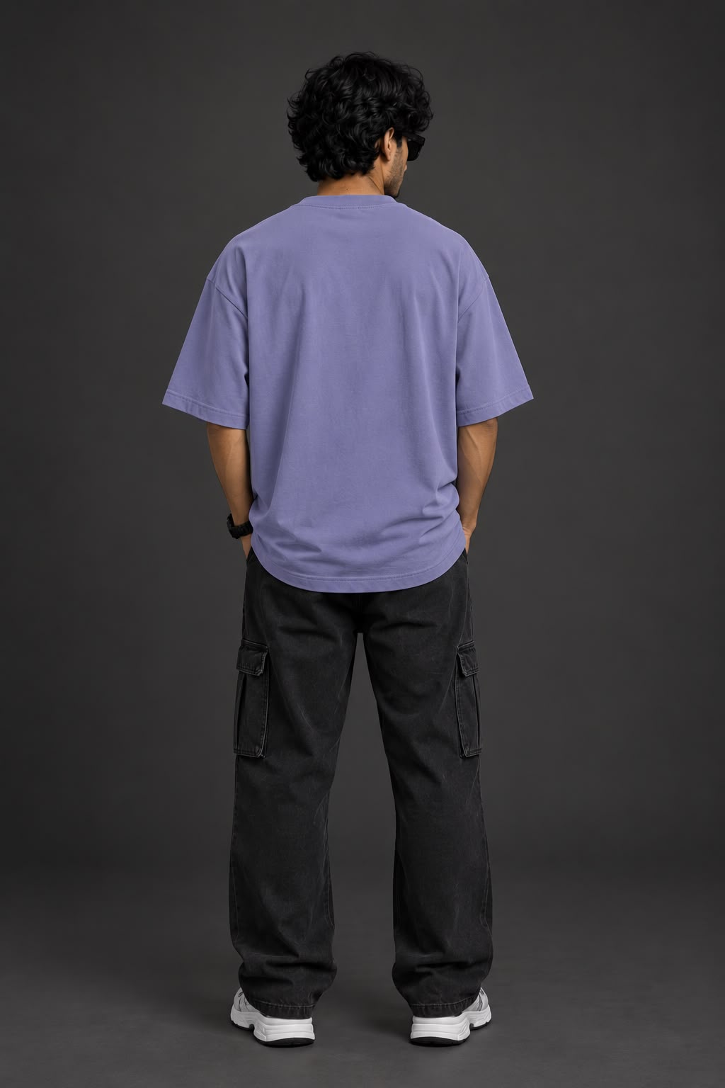 Premium Plain Oversized T-Shirt – Lavender Blue